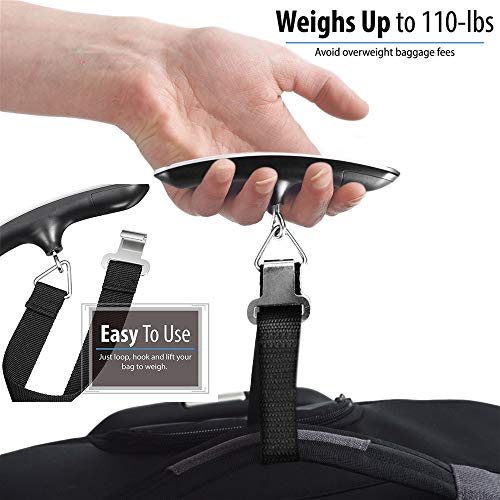 Preisvergleich Produktbild LCLrute Hohe Präzision Kofferwaage Tragbare elektronische Tragbare Skala Tragbare Reise 110lb / 50kg LCD Digital hängende Gepäck Skala elektronische Gewicht