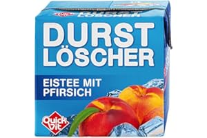 24 Packungen a 500ml Durstlöscher Quickfit Ice tea Eistee Pfirsich mit Strohhalm