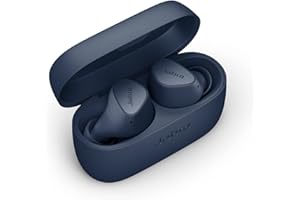 Jabra Elite 4 - Écouteurs sans Fil à réduction de Bruit Active - Discrets et Confortables, Lecture Tap Spotify, Google Fast Pair, Microsoft Swift Pair et Bluetooth Multipoint - Bleu Marine