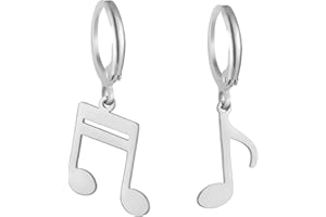 EUEAVAN Nota musicale Orecchini a cerchio Treble Clef Dangle Orecchini a goccia Gioielli a tema musicale Regali di apprezzamento per l'insegnante amante della musica