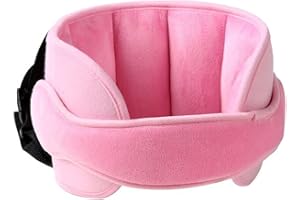 PRETTY KAURV Baby Car Seat Head Support Adjustable Toddler Car Seat Head Support Band Soft Comfortable Baby Car Seat Child Neck Relief Safe Sleep Pillow Positioner Kids Car Seat Sleep Nap Aid Holder(Pink)