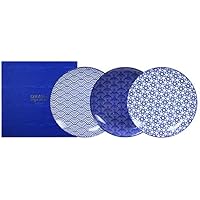 Tokyo Design Studio Nippon Blue 3 platos Diámetro 26 cm