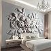 Produktbild B 3D Geprägte Pfingstrose Blumen Wandgemälde für TV Wände/Sofa Hintergrund Wand Dekor Home Decor Wallpaper TP04, 350x245 cm