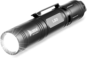 WUBEN L50 Lampe Torche LED Ultra Puissante, Lampe Torches Rechargeable 1200 Lumens, IP68 Étanche Lampe Tactique, 5 Modes Lampe de Poche, Militaire pour Camping Randonnée Urgence