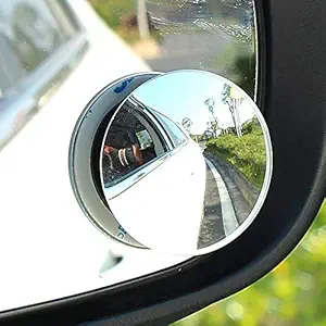 AASHONEE Blind Spot Mirror, Round HD Glass Frameless Convex Rear View Mirror (Cars, Trucks, Vans) Pack of 2