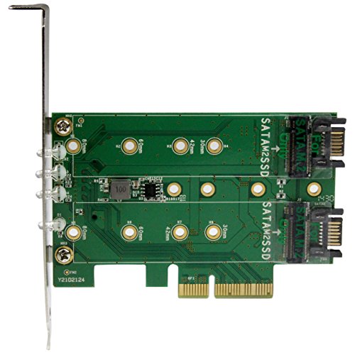 StarTech.com 3 Port M.2 SSD (NGFF) Adapterkarte – 1x PCIe (NVMe) M.2, 2x SATA III M.2 – PCIe 3.0 – PCI Express 3.0 M.2 NGFF Karte - 2