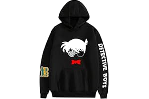 westtrend Sweat à Capuche Unisexe Detective Conan personnalité Anime Kuroba Kaito Sweat surdimensionné Poche Pull Edogawa Conan Sweat