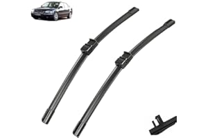 AUTOPIXL Essuie-glace de voiture Pour VW Passat B5 B5.5 2002-2005 Balais d'essuie-glace avant en caoutchouc souple Essuie-glaces Auto Pare-brise 21" 20" 525 mm 500 mm (Color : 2 PCS)
