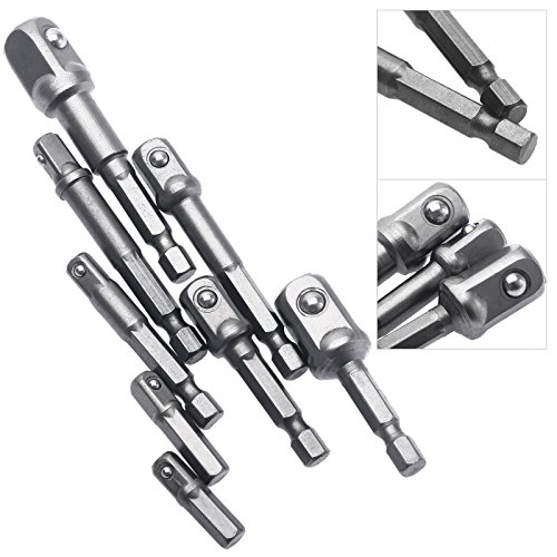 8Pcs Treiber Bohrer Hex Schaft Sockeladapter Set 1/4″ 3/8″ 1/2″ Bar Bits - 3