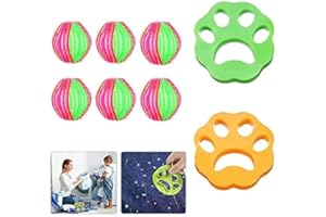 HNYGS-EU Quita Pelos Mascota, 8 PCS Atrapa Pelos Lavadora Mascotas, Recoge Pelos Mascotas,Bola de Lavado Reutilizable para Eliminar el Pelo de Las Mascotas en la Lavadora