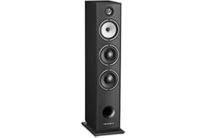 Triangle - BOREA BR08 Hi-Fi Floorstanding Speaker - Admissible Power 150W - Output 92 dB/W/m - 16 cm Speakers - Versatile Music and Home Cinema - 206 x 1020 x 314 mm - Black (Piece)