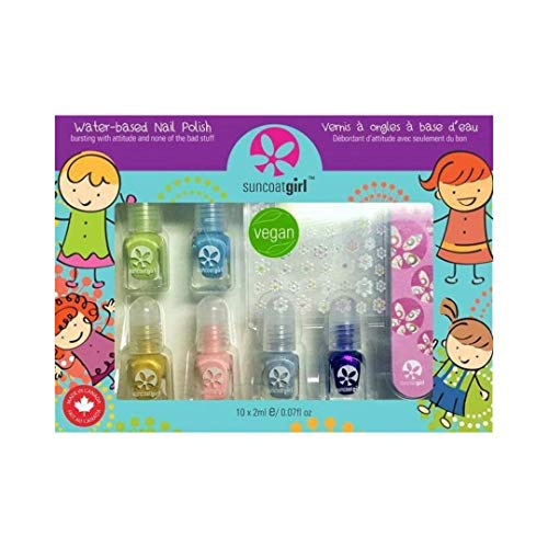 Suncoat Girl Kit de Vernis Vegan Mini Mani Vernis à l'Eau pour Enfants