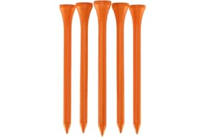 TH GOLF Lot de 100 tees de golf en bambou | Plusieurs couleurs et tailles | Tees de golf Castle | Tees de golf standard | Tees de golf en bambou respectueux de l'environnement et durable