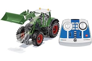 siku 6796, Tractor Fendt 933 Vario con cargador frontal, Verde, Metal/Plástico, 1:32, Teledirigido, Incl. mando a distancia bluetooth y accesorios, Control posible mediante app móvil