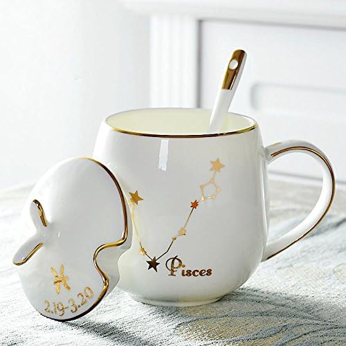 12 Constellation Ceramic Mugs Couple Cup Birthday Gift , Pisces