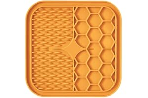 JESATA Dog Lick Mat, Slow Feeder, Bone-Shaped Pet Calming Mat Anxiety Relief Dog Cat Training Licking Mat Perfect for Food, Yogurt, Peanut Butter Etc, Slow Feeder Dog Bowl (Anti-slip, Food Grade Silicone)