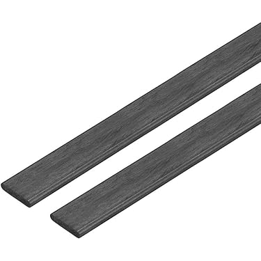 Flat Carbon Fiber Rods - 1mm X 2mm X 1000mm Solid Strips For RC & DIY Projects