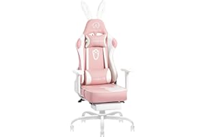 JOYFLY Pink Gaming Chair,Kawaii Gamer Chair with Footrest High Back Ergonomic Office Chair for Adults Girls, Racing Style Swivel Chair with Headrest and Lumbar Support, 350lbs, Gift, Pink
