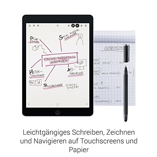 Wacom Bamboo Duo Smart Stylus & Kugelschreiber (4. Generation) in Schwarz / 2in1 Touch Pen mit Carbonfaser-Spitze für Touchscreen-Eingabegeräte mit kapazitiver Touch-Technologie wie iPhone oder iPad - 3