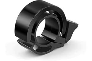 Sprießen Mini aluminiowy dzwonek rowerowy, akcesoria rowerowe, mocny dźwięk, czarny, akcesoria do rowerów szosowych, góry, do kierownicy 22 mm (czarny)