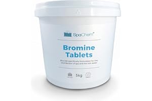 SpaChem Bromine Tablets 5kg for hot tub (20g Tablets) - Primary disinfectant for hot tub water, swimming pool & swim spa's chemicals