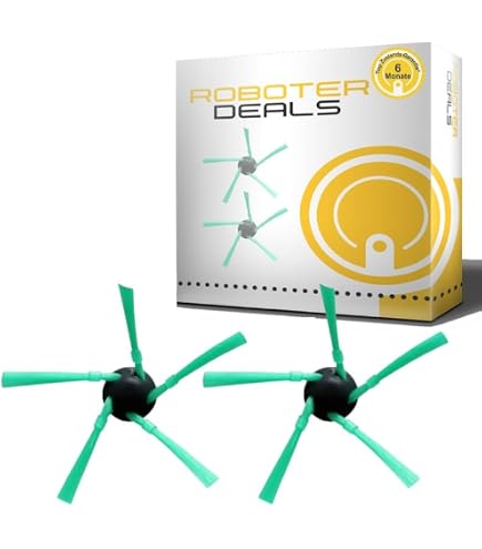 6 Spazzole Laterali + 6 Filtri Di Ricambio Per Silvercrest SSRA 1 Robot Aspirapolvere