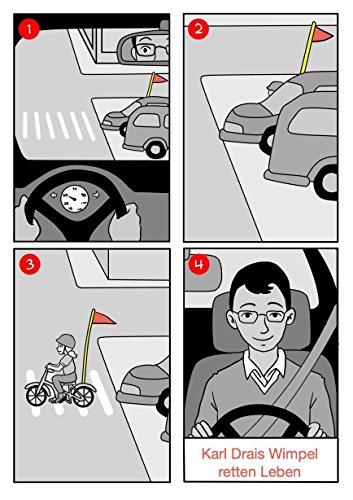 Kinderfahrrad Sicherheits-Wimpel | Fahrradfahne z.b für Puky Laufrad, Fahrrad-Anhänger oder Kinderfahrrad - 7