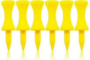 FINGER TEN Tees de Golf Plastique étape Down Outil Accessoire 60 Counts, 6 Taille Tee 2 3/4, 2 1/4, 2,1 3/4,1 1/2, 1 1/4 Pouce Durable Professionnel