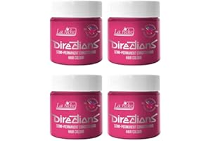 4 x La Riche Directions Semi-Permanent Hair Color Bote de 100 ml (Carnation Pink)