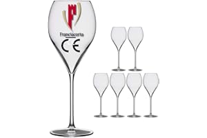 Rastal - Conf. 6 Calici Flute da Degustazione con GRAMMATURA Certificata 10 cl - MOD. FRANCIACORTA - capacità 42 cl.