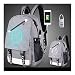 Produktbild Inson Anime Luminous Shoulder Bag Leichter Rucksack mit USB-Ladeanschluss Laptoptasche für Studenten Teens Boy Girl,Gray
