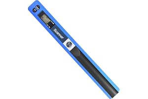 Bisofice Portable Wireless Scanner Ruler Scanner High Resolution Flowing Document Scanner 900 DPI | JPG/PDF Format A4 Compatible for Windows 7/Vista/XP/, Black