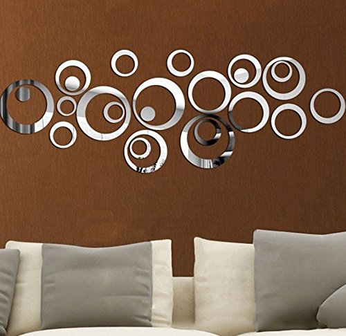 Wandtatto Spiegel Aufleber Wandaufkleber 3D Acryl Spiegel Rund Wandsticker Pusheng - 3