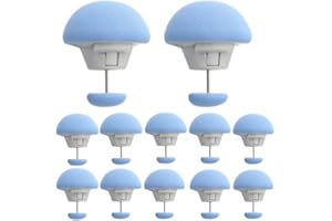 MENGYF 12 Pcs Mushroom Duvet Clips Non Slip Duvet Cover Holding Clips Comforter Clips Quilt Holder Fixator for Blanket Bed Sheet Curtain Socks Mattress Covers (Blue)
