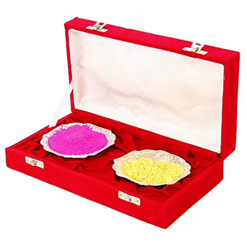 JEWEL FUEL Holi Special 2 Silver Bowl Set With Velvet Box Gift Hamper