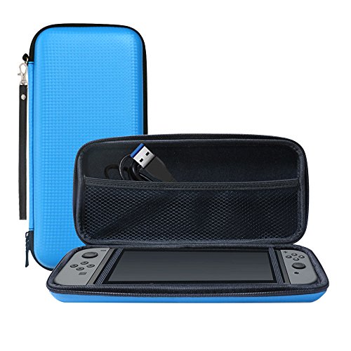 Preisvergleich Produktbild AVIDET Nintendo Switch Hohe Qualität Tasche Schutztasche Case (Neon Blau)