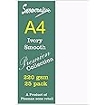 SNOW CRAFTS A4 Size IVORY Sheets 220 GSM size 11.7 inches x 8.5 inches x 0.5 inch White (A4-25 SHEETS)