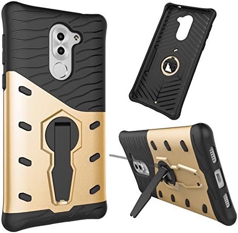 Huawei Honor 6X / Mate9 lite / GR5 (2017) Case, Rexang [Ultra Armor] Cover High Quality [Double layer] Hard Rugged Shock Proof Heavy Duty [With 360 Kickstand] Best Dual Layer Tough Protection for Huawei Honor 6X / Mate9 lite / GR5(2017) (HONOR 6X, Gold)