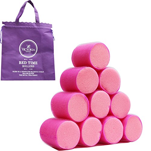 10 Pink Soft Hair Rollers Perfect For Sleeping In Curling Accessory (25mm)