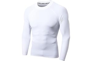 LAFROI Maillot de Compression à Manches Longues UPF 50+ pour Homme