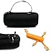 Produktbild Für Ihre JBL CHARGE 3 wasserdichten Bluetooth Lautsprecher: MAßGEFERTIGTE Tasche in Schwarz, hergestellt aus extrem widerstandsfähigem Ethylenvinylacetat-Material und Multi-Adapter Ladegerät mit Mikro-USB und Lightning Anschluss in ORANGE