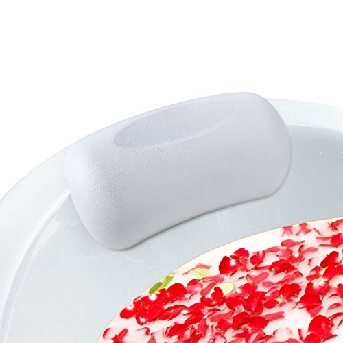 Preisvergleich Produktbild HOMFA Badewannenkissen Nackenkissen Wannenkissen Badekissen Kopfkissen Nackenstütze Weiß wärmebeständig 26x13x7.2cm