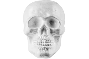 IDEEN MIT HERZ Polystyrene skull, 20 cm x 19 cm, decorative skull, blank for various DIY ideas, Halloween decorations
