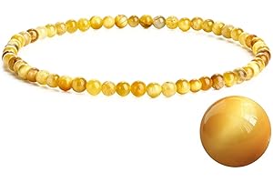 EUMENIDES Tobillera de turmalina, tobillera de piedra de cristal, 9,45", 4/6MM,