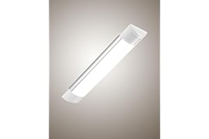 Bellanny LED Fluorescente 30cm, 10W 1200LM Lámpara LED de Techo, 4500K Blanco Neutro Neon Led Tubo, IP40 130°Ángul Luz de Garaje, LED Batten Light para Sala Oficina Taller Almacén Baño Cocina Barra