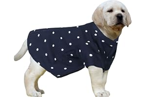 Western Era Cotton Printed Breathable Basic Vest Dog Shirt, Super Soft Shirt, Cute Lightweight Thin Shirt for Your Furries, Ultra Comfort Dog Apparel (Polka Blue) (Medium - 18inch)