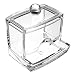 LUCKYFINE Cosmetic Q-tip Cotton Swabs Acrylic Holder Storage Box