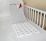 Bettumrandung Nest Kopfschutz Nestchen 420x30cm, 360x30cm, 180×30 cm Bettnestchen Baby Kantenschutz Bettausstattung MIX A4 - 2