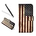 Produktbild Galaxy A3 2017 Hülle Case,Samsung A3 2017 Wallet Ledertasche,Leeook Schön Retro Elegant Cool Rot US Flagge Entwurf Muster Slim Fit Folio Klappetui Schutzhülle Leder Tasche PU leder Flip Cover im Bookstyle Kunstleder Schutzhülle Cover Tasche mit Ständer Standfunktion für Samsung Galaxy A3 2017 +1 x Schwarze Eingabestift-US Flagge