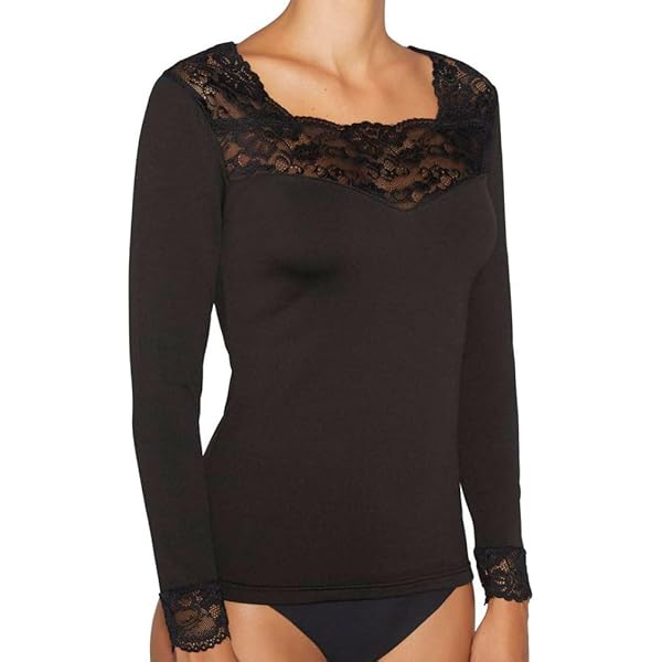 YSABEL MORA Thermo-tanktop voor dames met kant, elegant, uitsparing bij